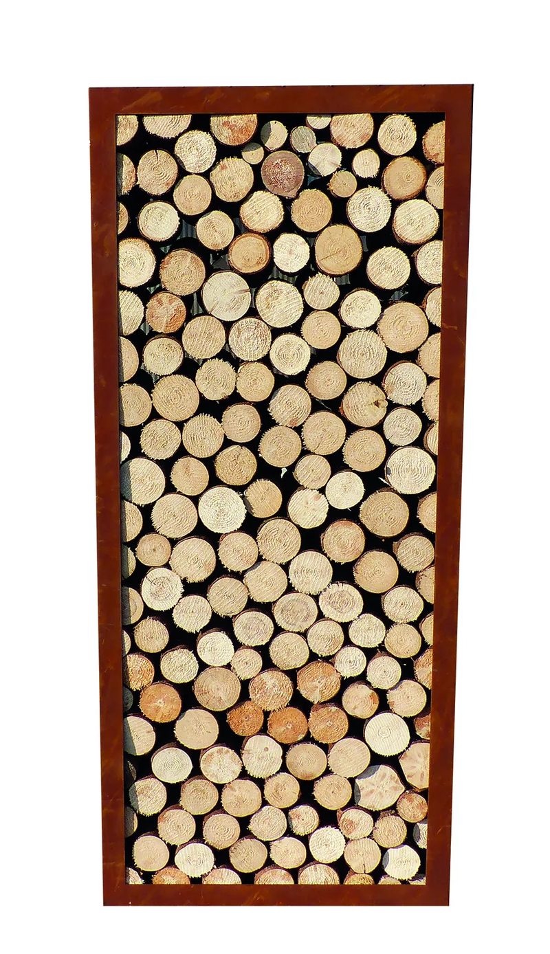 Kaminholzregal Lounge 160 cm aus Cortenstahl