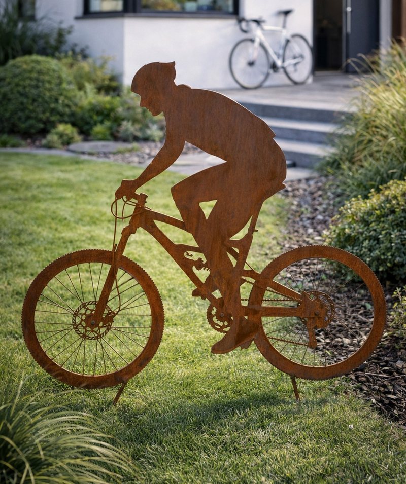 Mountainbiker Vidar aus Edelrost