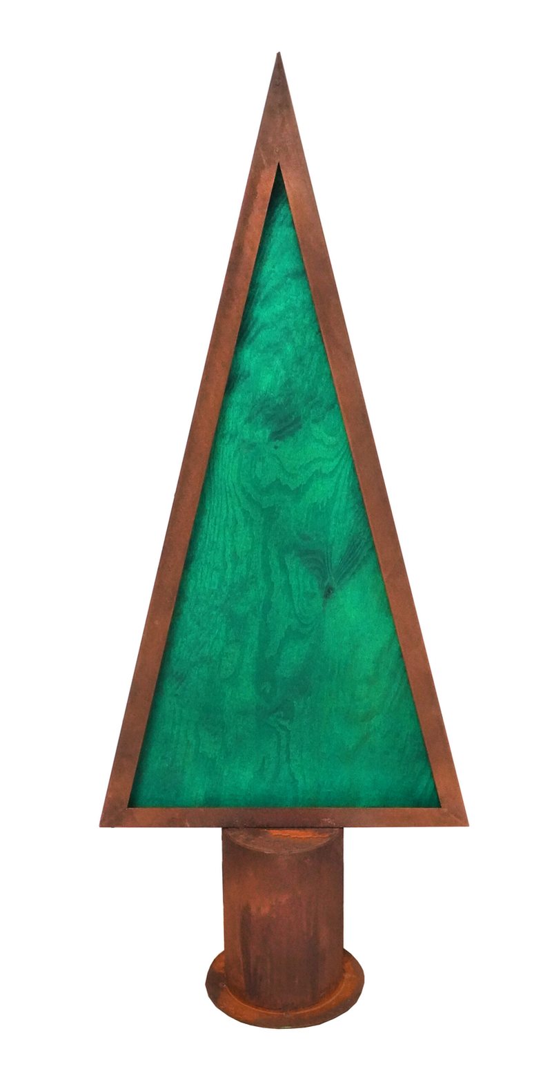 LED-Weihnachtsbaum Tannengrün aus pulverbeschichtetem Stahl – freigestellt